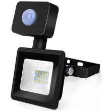 Aigostar - LED projektør med sensor LED/10W/230V 6400K IP65 sort