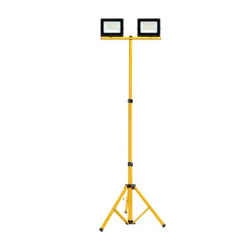 Aigostar - LED-projektør med stativ 2xLED/30W/230V 6500K IP65 orange/sort