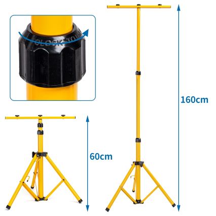 Aigostar - LED-projektør med stativ 2xLED/30W/230V 6500K IP65 orange/sort