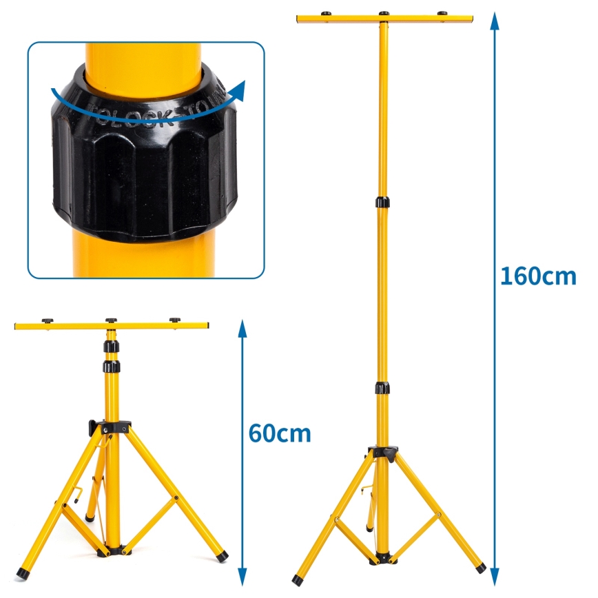 Aigostar - LED-projektør med stativ 2xLED/30W/230V 6500K IP65 orange/sort