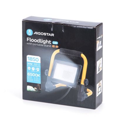 Aigostar - LED Projektør med stativ LED/20W/230V 6500K IP65