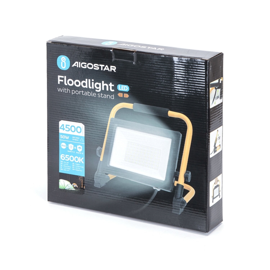Aigostar - LED Projektør med stativ LED/50W/230V 6500K IP65