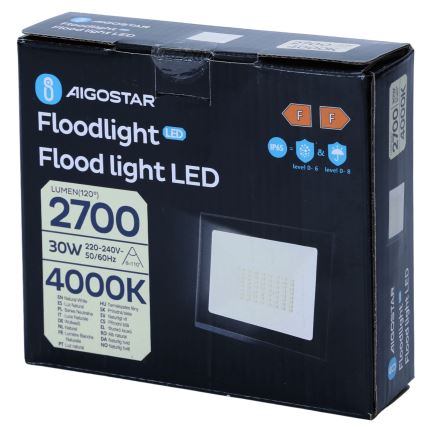 Aigostar - LED-reflektor 30W/230V, 4000K, IP65