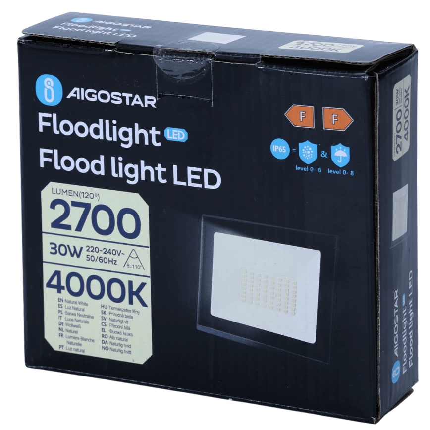 Aigostar - LED-reflektor LED/30W/230V 4000K IP65