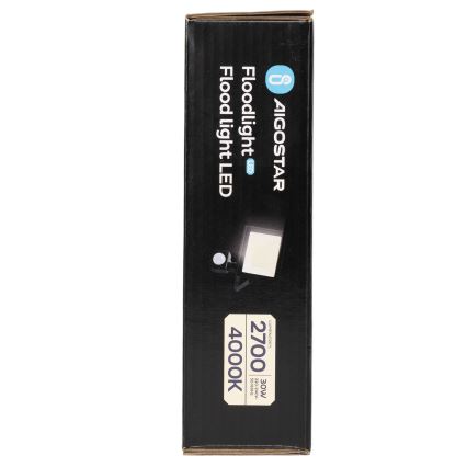 Aigostar - LED-reflektor med sensor LED/30W/230V 4000K IP65