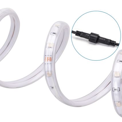 Aigostar - RGB LED, dæmpbart solcelledrevet LED-bånd LED/1,6W/3,2V 3+2m IP65 1800 mAh + fjernbetjening