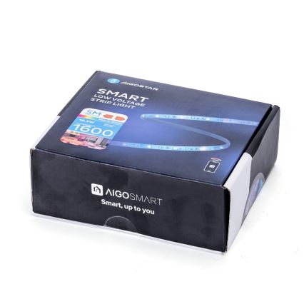 Aigostar - LED RGB dæmpbar LED-strimmel 6,5m LED/16,5W/12/230V 3000K Wi-Fi