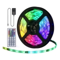 Aigostar - LED RGB dæmpbar udendørs LED-strimmel 5m LED/24W/12/230V IP65 + fjernbetjening