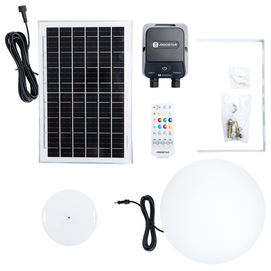 Aigostar - Dæmpbar RGB LED-udendørslampe MESH LED/35 W/3,7 V 4000 mAh 2700–6500 K IP65 Ø 30 cm