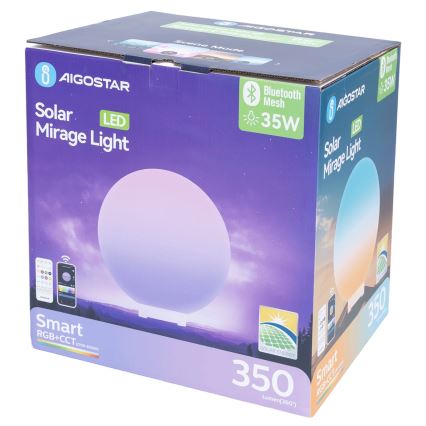 Aigostar - RGB LED dæmpbar udendørslampe MESH LED/35W/3,7V 4000mAh 2700-6500K IP65 Ø 50 cm