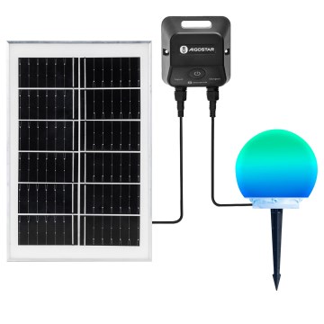 Aigostar - LED RGB dæmpbar udendørslampe MESH LED/20W/3,7V 4000mAh 2700-6500K IP65 Ø 15 cm