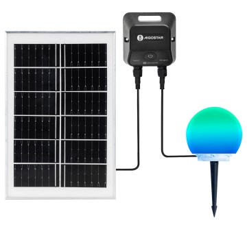 Aigostar - LED RGB Dæmpbar udendørslampe MESH LED/20W/3,7V 4000mAh 2700-6500K IP65 Ø 20 cm