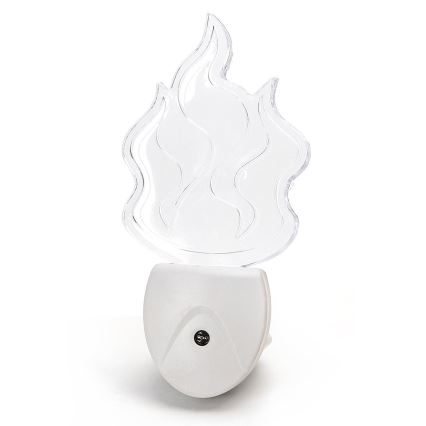 Aigostar - LED RGB natlampe med sensor LED/0,5W/230V flamme