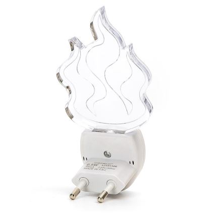 Aigostar - LED RGB natlampe med sensor LED/0,5W/230V flamme