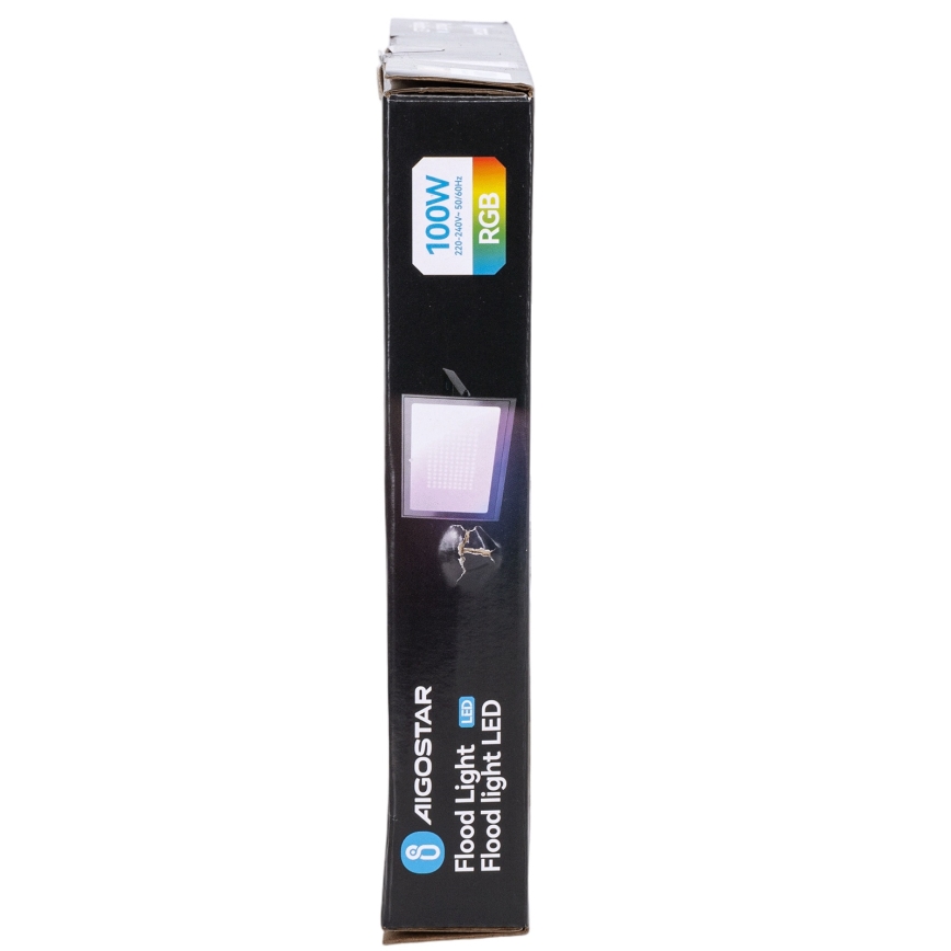 Aigostar - LED RGB-projektør LED/100W/230V IP65 + fjernbetjening