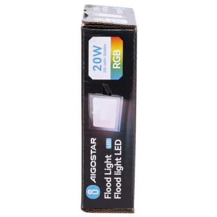 Aigostar - LED RGB-projektør LED/10W/230V IP65 + fjernbetjening