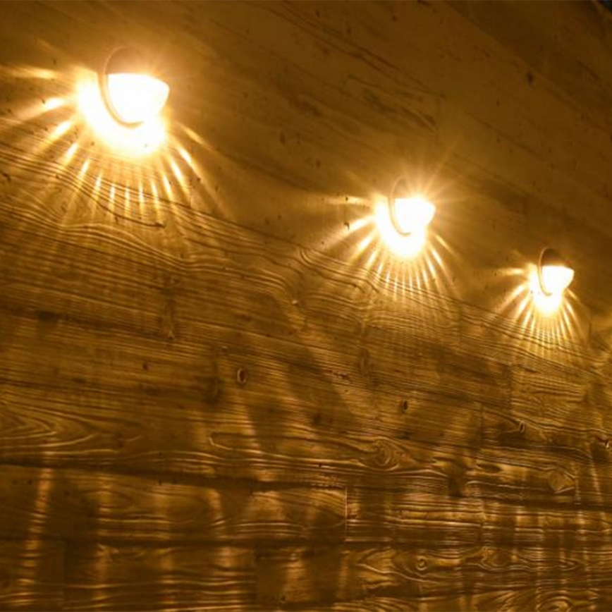 Aigostar - LED RGB Solcelle Væglampe LED/2W/1,2V 300 mAh sort IP44