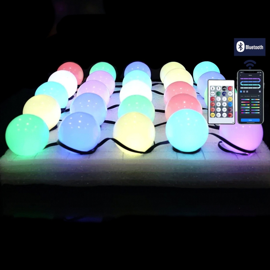 Aigostar - LED RGBIC Dekorationskæde 25xLED/5W/USB 10 m multifarvet