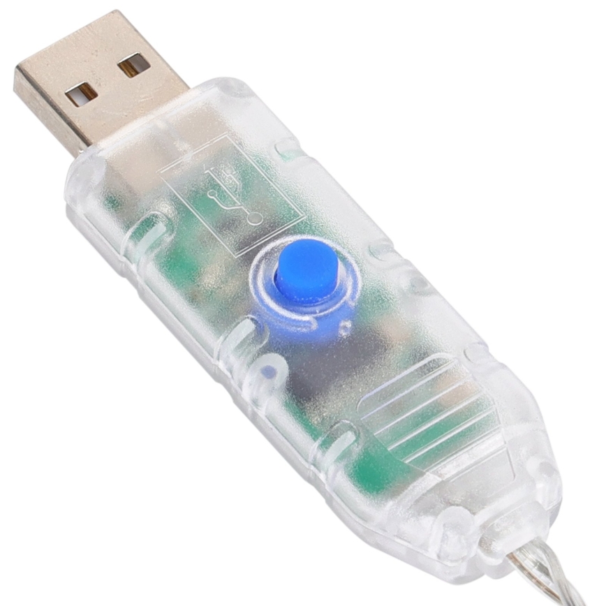 Aigostar - LED RGBIC Dekorationskæde 25xLED/5W/USB 10 m multifarvet