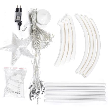 Aigostar - LED RGBICW udendørs juledekoration 165xLED/230V 1,8m IP44 + fjernbetjening