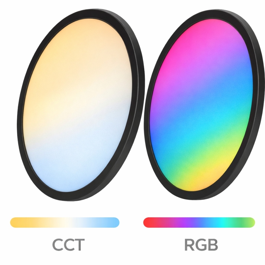 Aigostar - LED RGBW Dæmpbar loftlampe MESH LED/24W/230V 3000-6500K sort + fjernbetjening