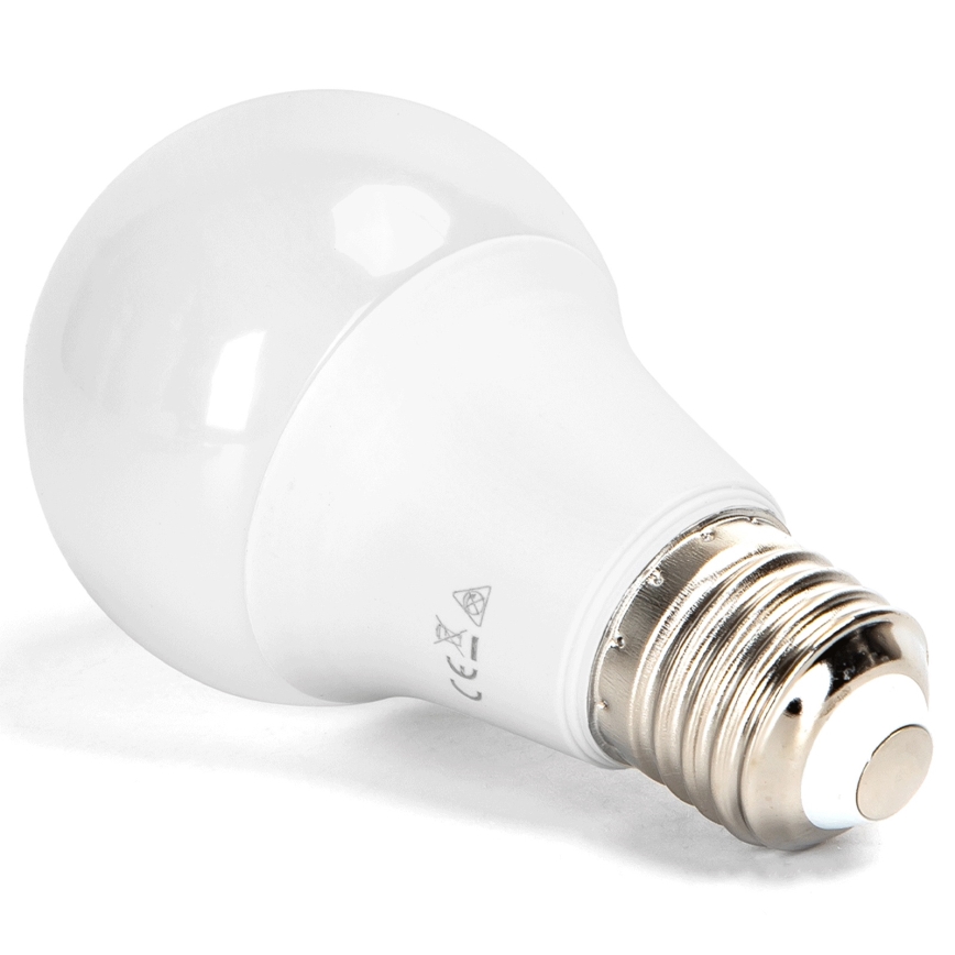 Aigostar - Dæmpbar LED RGBW-pære A60 E27/8W/230V 3000K + fjernbetjening