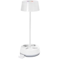 Aigostar - LED RGBW Dæmpbar skrivebordslampe med stikkontakter og USB LED/4,6W/230V 3000/4000/6500K hvid