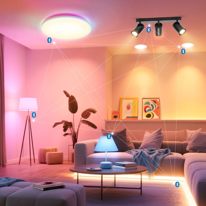 Aigostar - LED RGBW Dæmpbar spotlampe MESH 3xLED/4,9W/230V 2700-6500K hvid + fjernbetjening