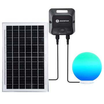 Aigostar - LED RGBW Dæmpbar udendørslampe MESH LED/35W/3,7V 4000mAh 2700-6500K IP65 Ø 50 cm + fjernbetjening