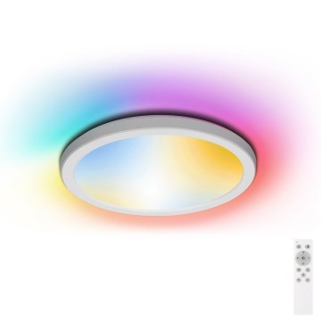 Aigostar - LED RGBW dæmpbart loftlys til badeværelse LED/18W/230V 3000-6500K Ø 30 cm IP44 + fjernbetjening