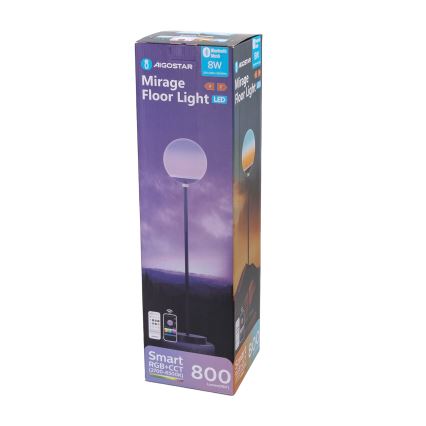 Aigostar - LED RGBW Dæmpbar gulvlampe MESH LED/8W/230V + fjernbetjening