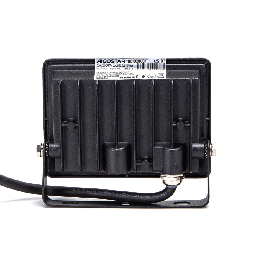Aigostar - LED RGBW dæmpbar projektør LED/20W/230V IP65 + fjernbetjening