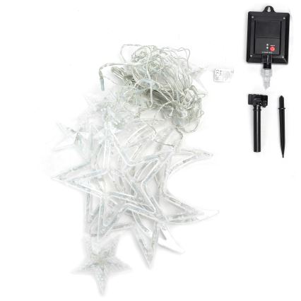 Aigostar - LED-solcelledrevet julelyskæde, 120 LED, 8 funktioner, 3 x 0,6 m, 500 mAh, IP65, multifarvet
