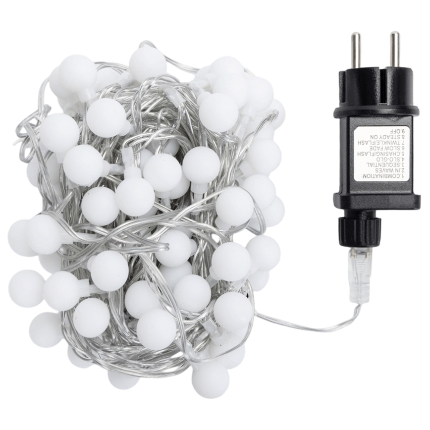 Aigostar - LED udendørs lyskæde, 100 LED, 8 funktioner, 10 m, IP44, multifarvet