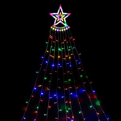 Aigostar - LED udendørs julebelysning 350xLED 3,5m IP44 multicolor