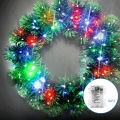 Aigostar - LED RGBY udendørs julekrans, 72 LED / 3×AA, Ø 50 cm, IP44