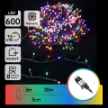 Aigostar - LED RGBY udendørs julelyskæde 600 LED/8 funktioner 30 m IP44