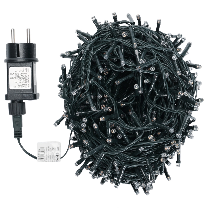 Aigostar - LED RGBY udendørs julelyskæde 600 LED/8 funktioner 30 m IP44