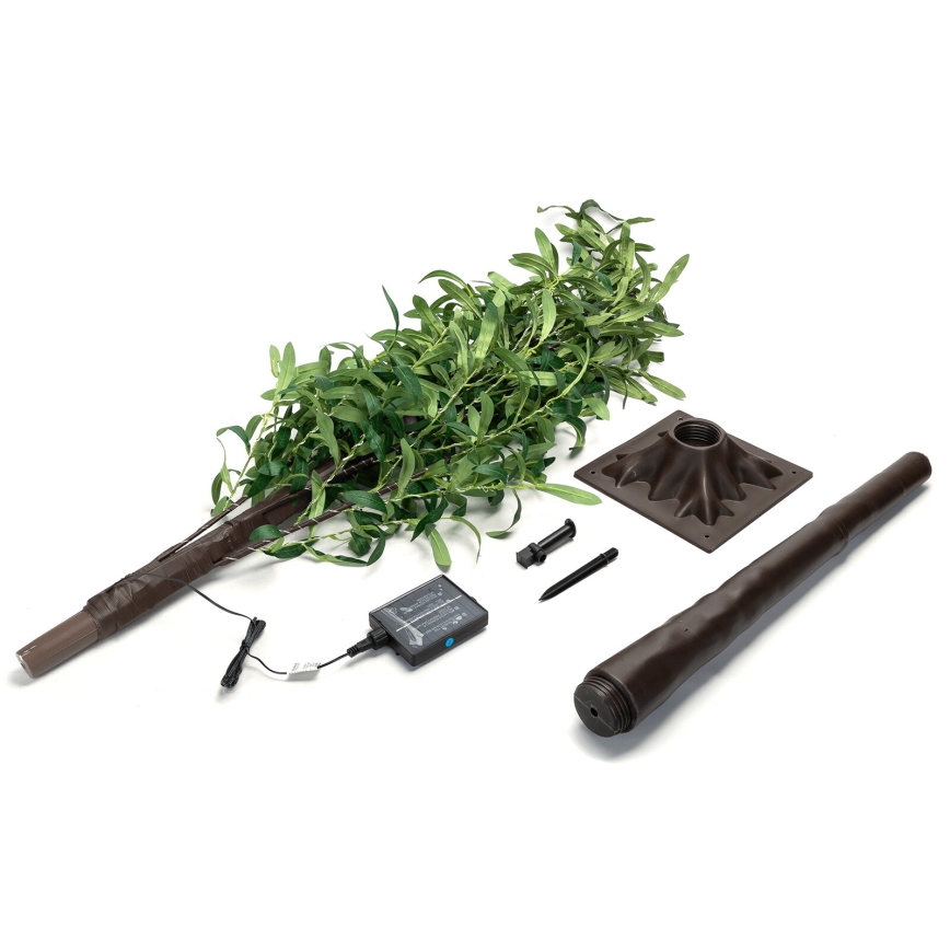 Aigostar - LED solardekoration 285xLED/3,8m IP65 1200 mAh varm hvid olive