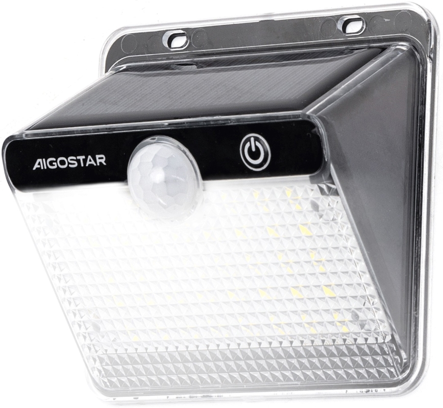Aigostar - LED Solarlampe med sensor LED/3,7V 6500K 1200 mAh IP65 sort
