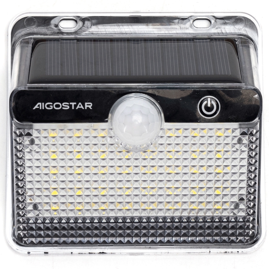 Aigostar - LED Solarlampe med sensor LED/3,7V 6500K 1200 mAh IP65 sort