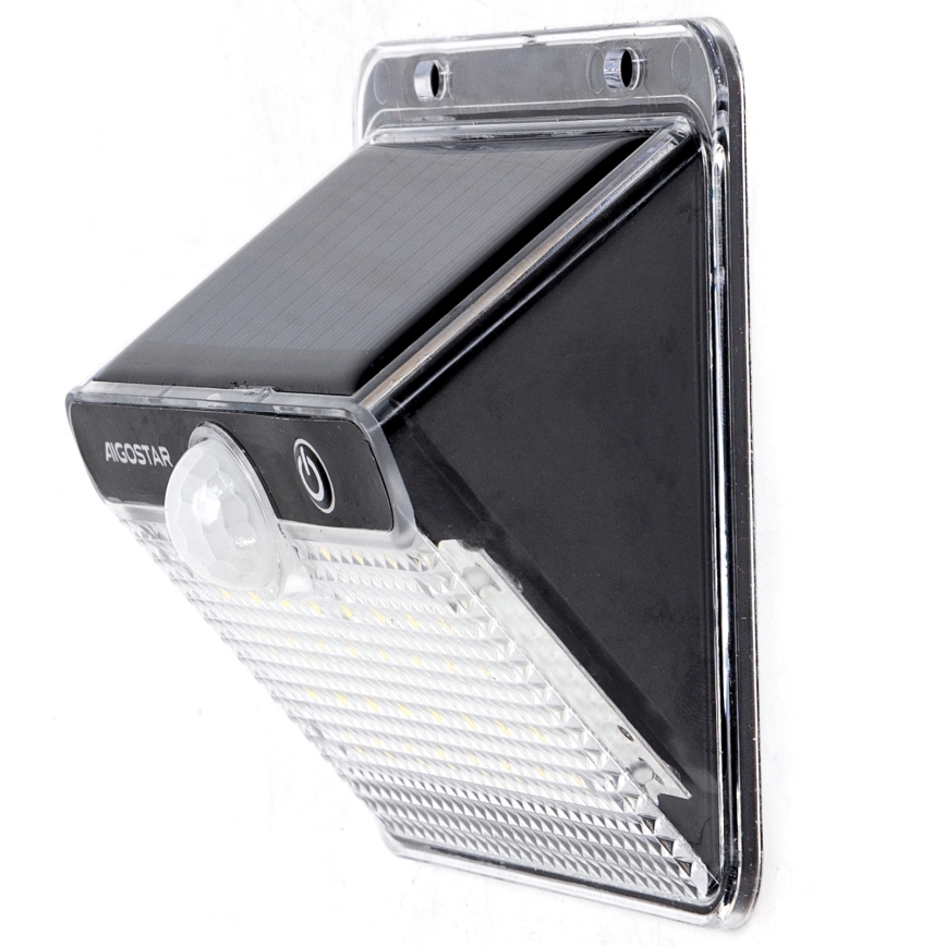 Aigostar - LED Solarlampe med sensor LED/3,7V 6500K 1200 mAh IP65 sort