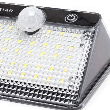 Aigostar - LED Solarlampe med sensor LED/3,7V 6500K 1200 mAh IP65 sort