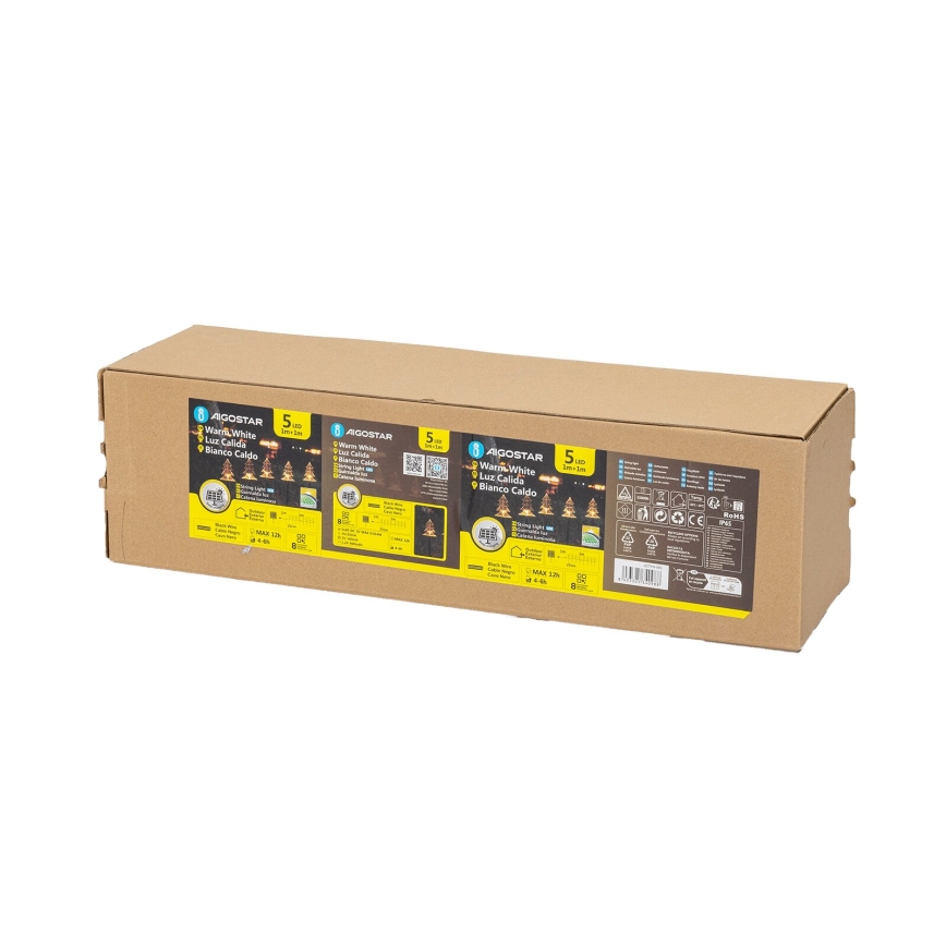 Aigostar - LED Solcelle julelys LED/0,054W/1,2V 1m IP65 varm hvid