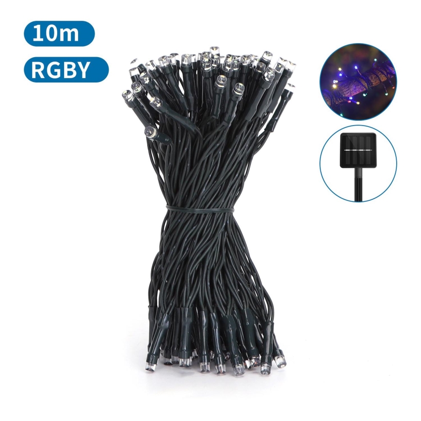 Aigostar - LED Solcelle julelyskæde 100xLED/8 funktioner 12m IP65 multicolor