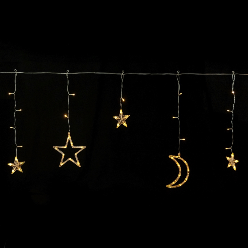 Aigostar - LED solcelle-lyskæde 120 LED/8 funktioner 3 x 0,6 m 500 mAh IP65 varm hvid