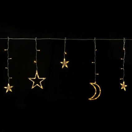 Aigostar - LED-solcelledrevet julelyskæde 120xLED/8 funktioner 3x0,6m 500 mAh IP65 varm hvid