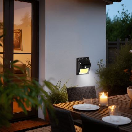 Aigostar - LED solcelle væglampe med sensor LED/13W/5,5V 6500K IP65