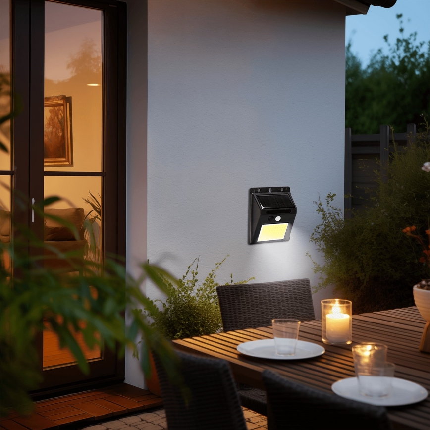 Aigostar - LED solcelle væglampe med sensor LED/13W/5,5V 6500K IP65