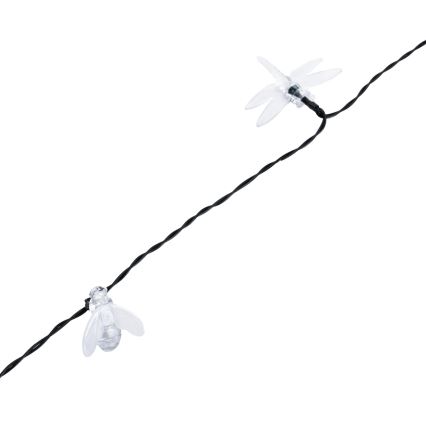 Aigostar - LED solcelledrevet dekorationslyskæde 50xLED/8 funktioner 10 m 800 mAh IP65 kølig hvid